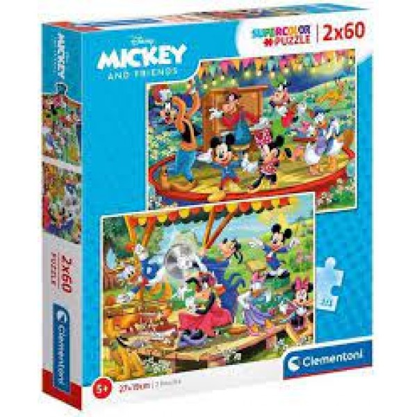 B -  2X60 - PUZZLE 2X60 MICKEY AND FRIENDS - 03-21620CLE