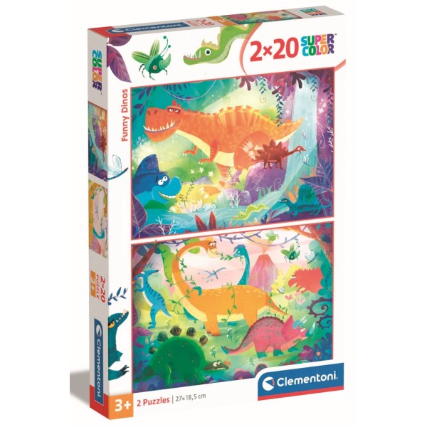 2x20 - PUZZLE - 2X20 DINOSSAUROS - 03-24755