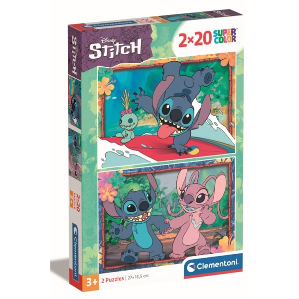 A - 2x20 - PUZZLE 2X20 DISNEY STITCH - 03-24809CLE
