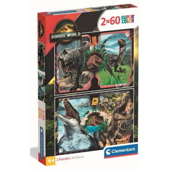 B - 2X60 PUZZLE JURASSIC WORLD - 03-24830CLE