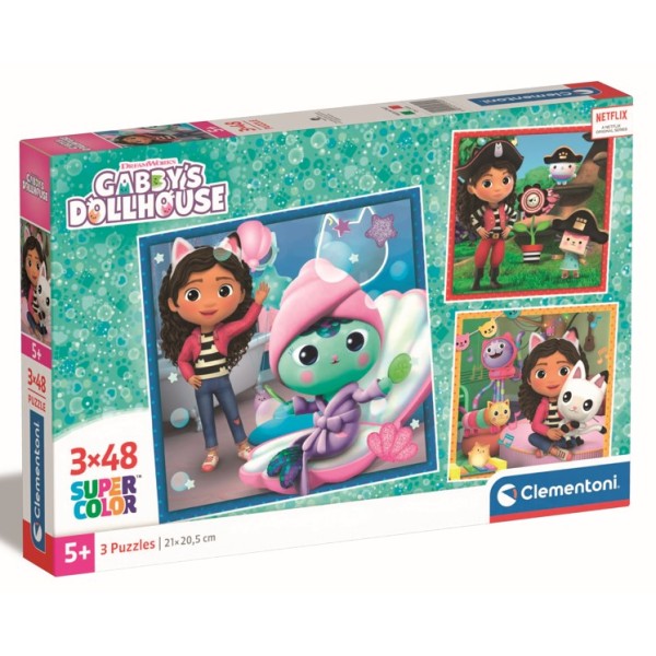 C - 3X48 - PUZZLE 3X48 SQUARE GABBY DOLLHOUSE - 03-25300CLE