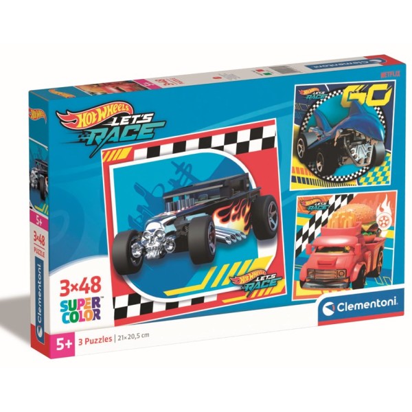 C - 3X48 PUZZLE HOTWHEELS - 03-25313CLE