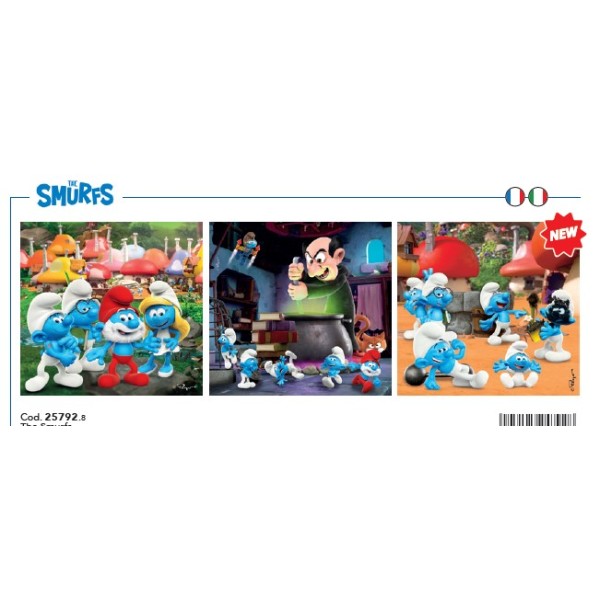 C - 3X48 - PUZZLE SMURFS - 03-25792CLE