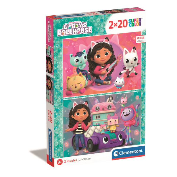 A - 2x20 - PUZZLE 2X20 GABBY DOLLHOUSE - 03-24802CLE