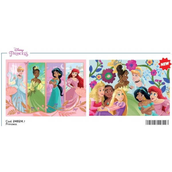 B - 2X60 - PUZZLE DISNEY PRINCESS - 03-24824CLE