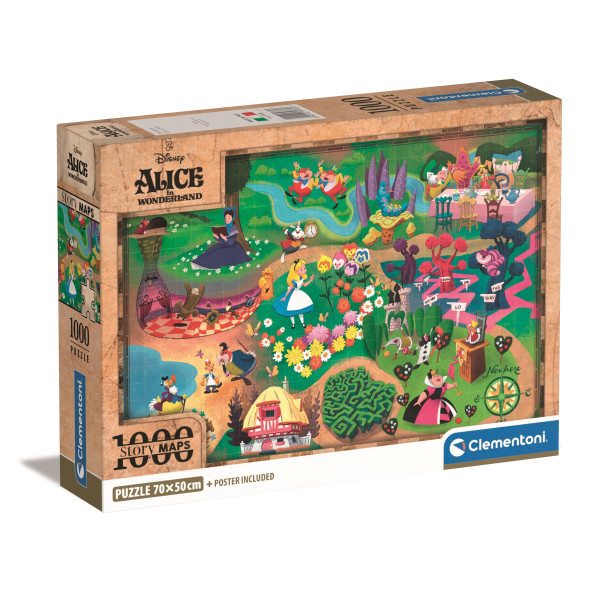 H - 1000 - PUZZLE 1000 DISNEY MAPS ALICE - 03-39785CLE