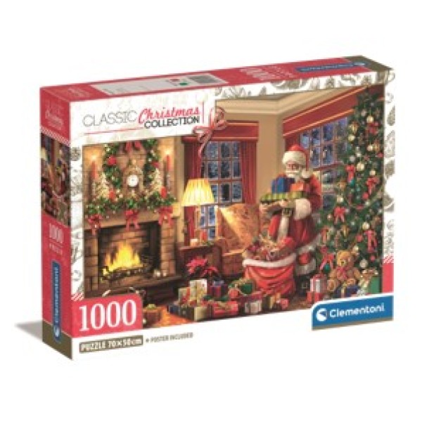 B - 1000 PUZZLE CHRISTMAS SANTA VISIT -03-39924CLE