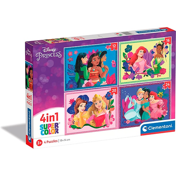 F - 4IN1 - PUZZLE 4IN1 DISNEY PRINCESS - 03-21517CLE